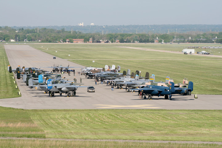 Warbirds And Airshows - 2012 Dolittle Fly-over US Air Force Museum